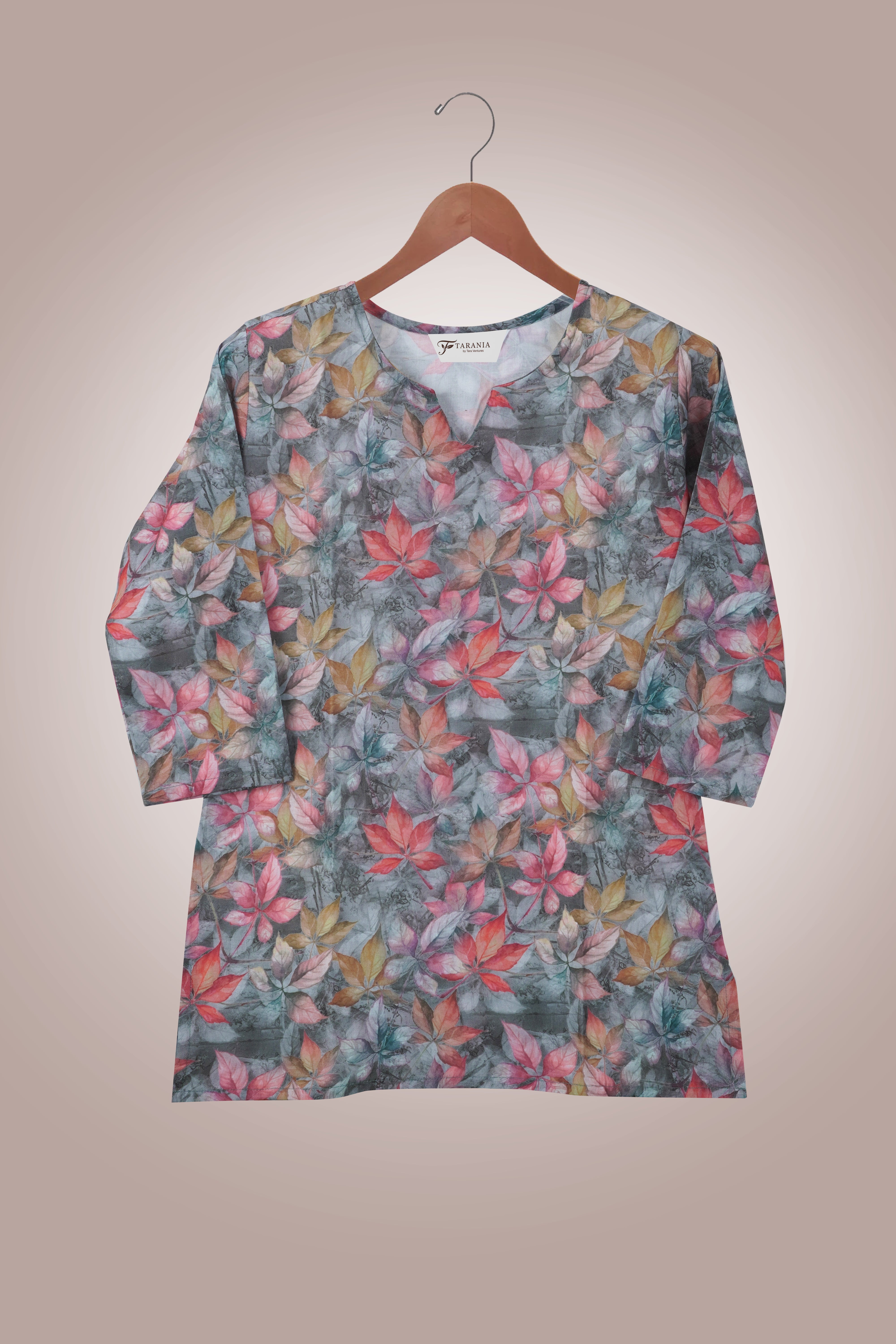 Women Premium Garden PC Cotton Linen Printed Tunic