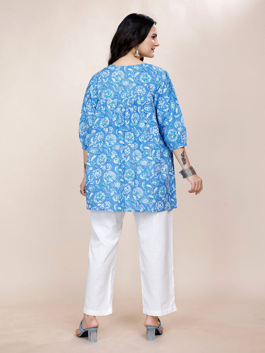 Women Premium Cotton Fancy Tunic Top