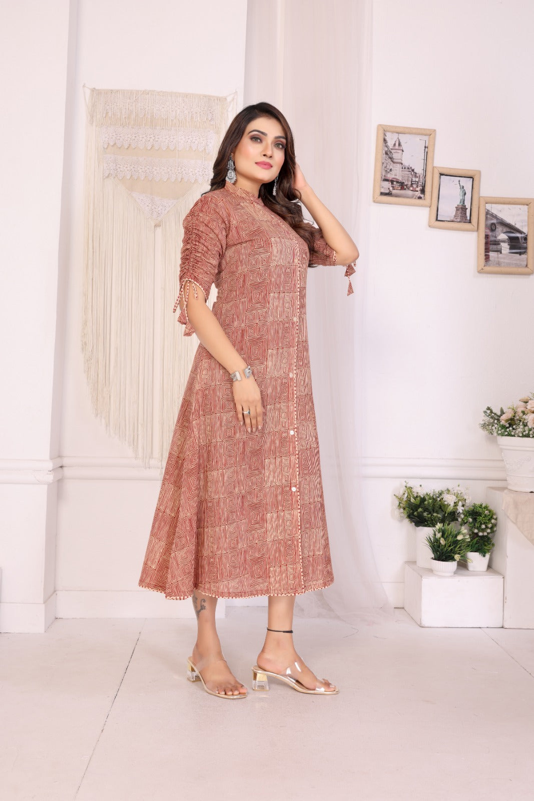 Women Premium Gajri Cotton One Piece dress