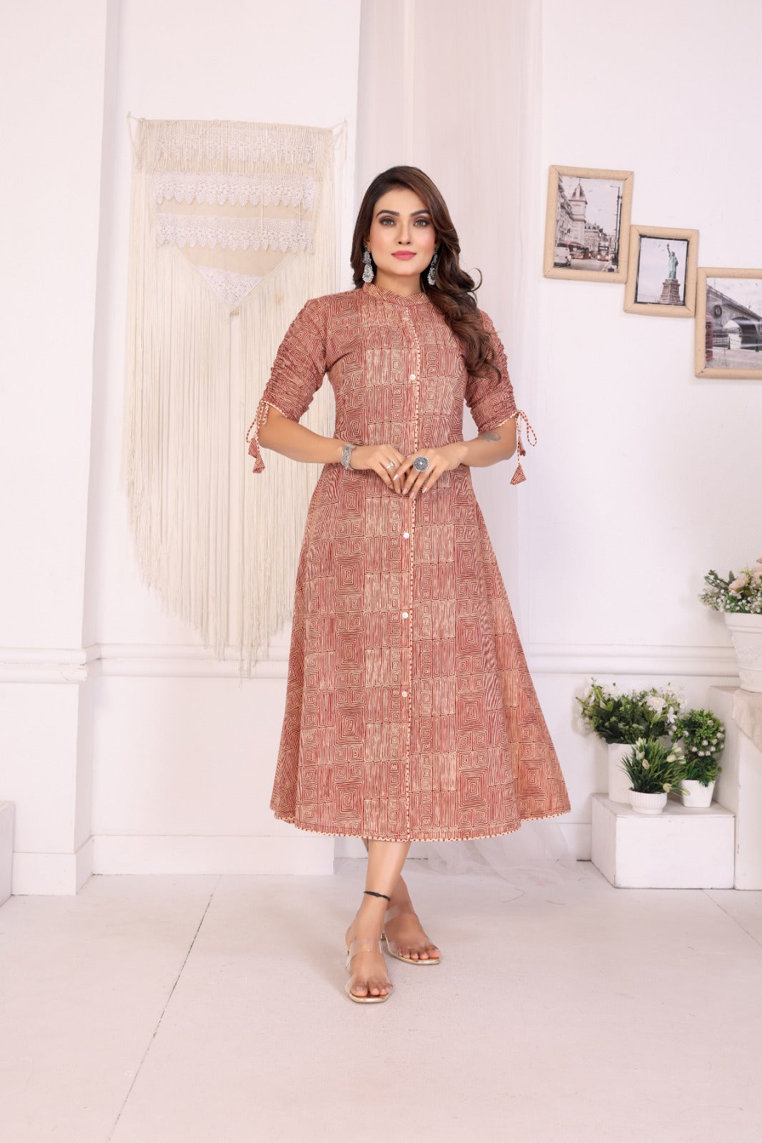 Women Premium Gajri Cotton One Piece dress