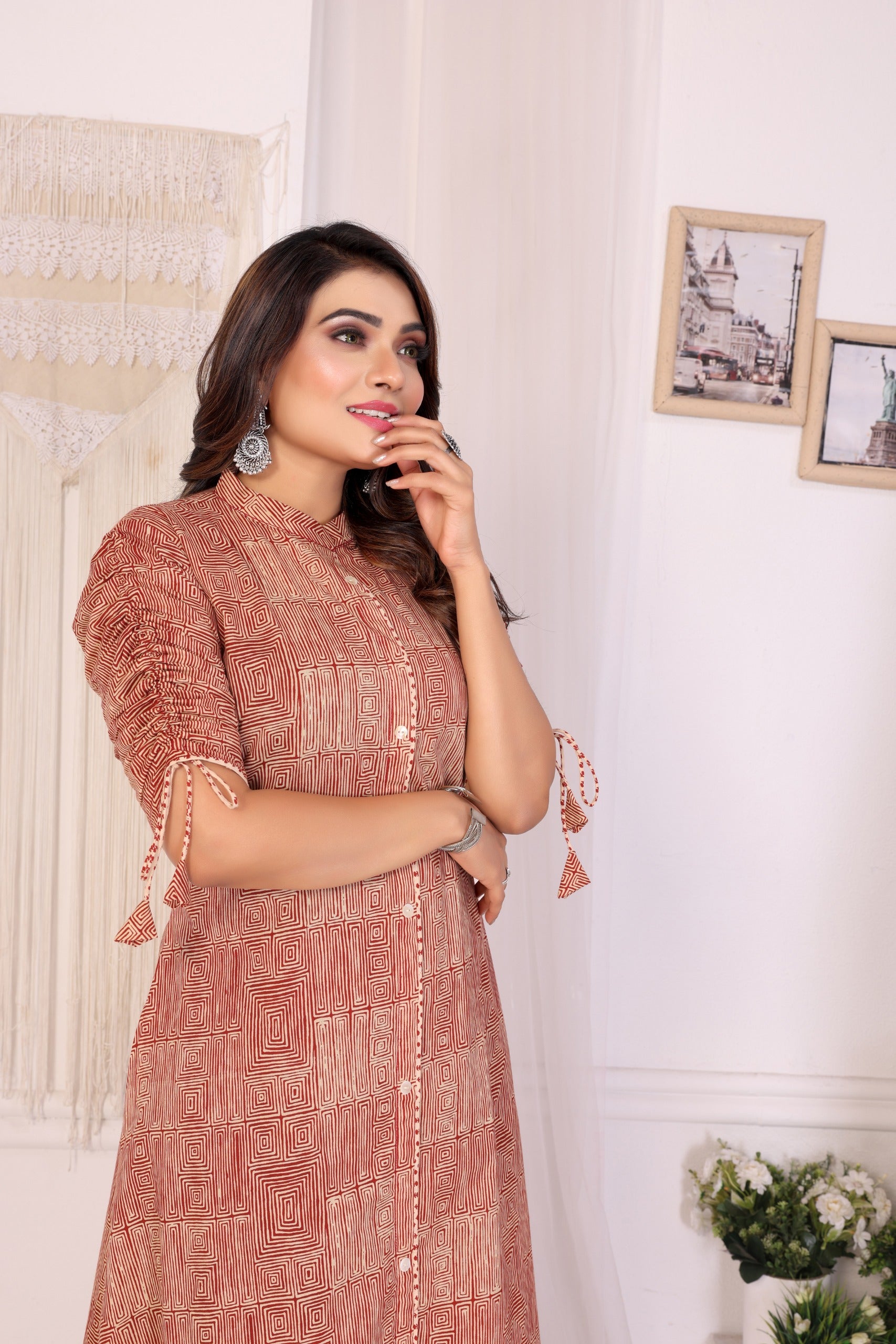 Women Premium Gajri Cotton One Piece dress