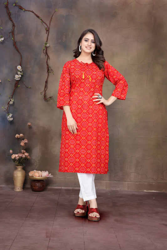Women Premium Cotton Floral Kurti