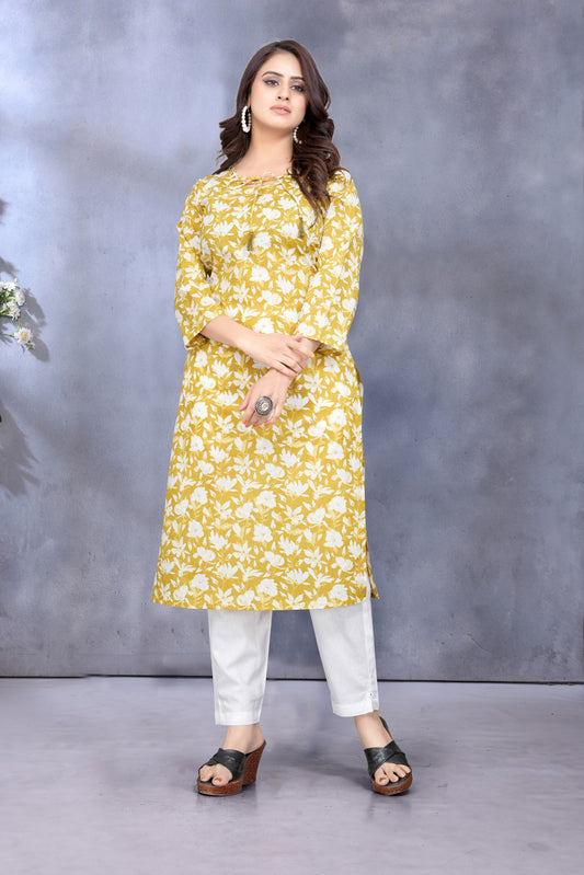 Women Premium Cotton floral Kurti