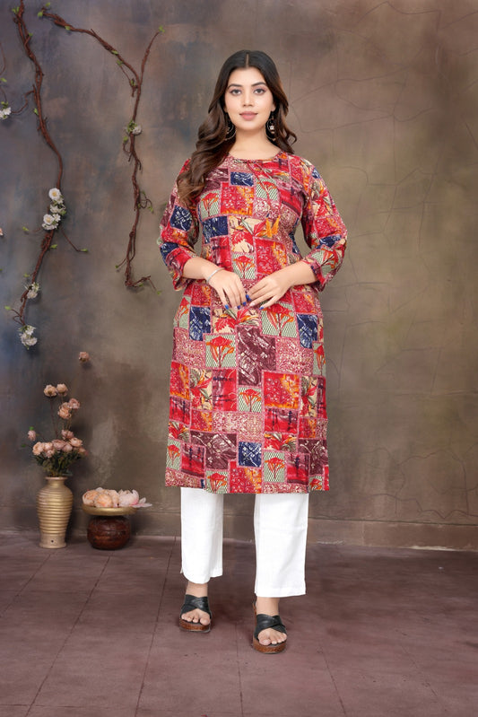Women Premium Rayon Printed Kurti