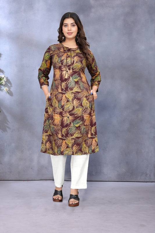 Women Premium Rayon printed kurti