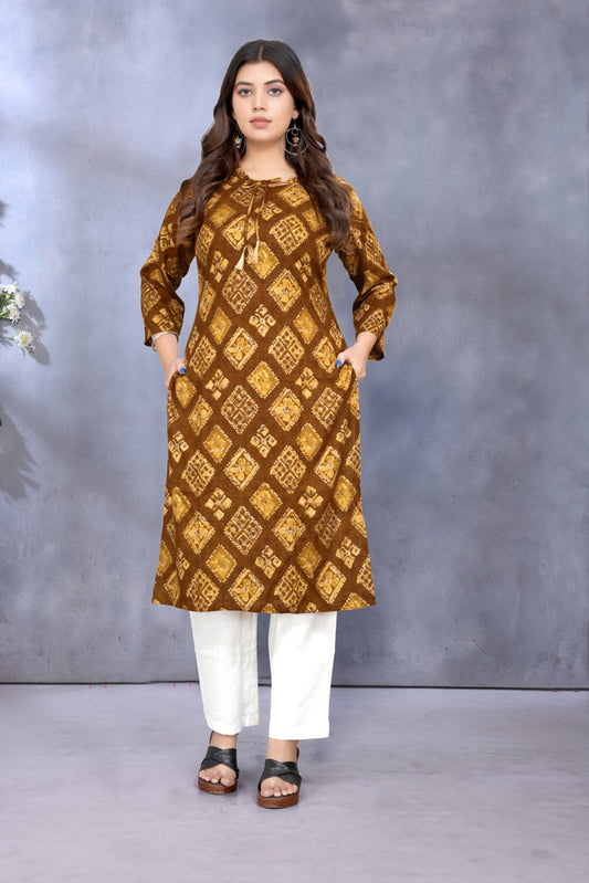 Women Premium Rayon Printed kurti