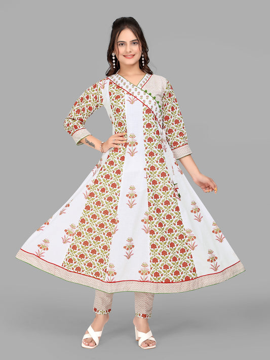 Women Premium Cotton Anarkali Style Set