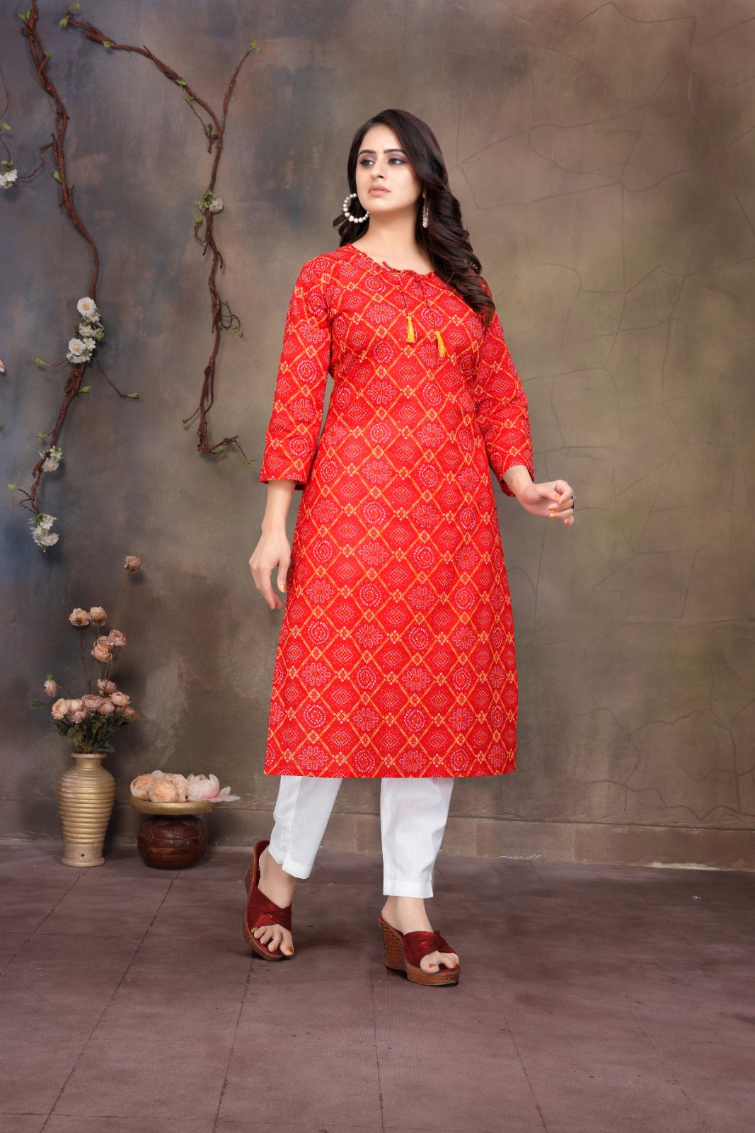 Women Premium Cotton Floral Kurti
