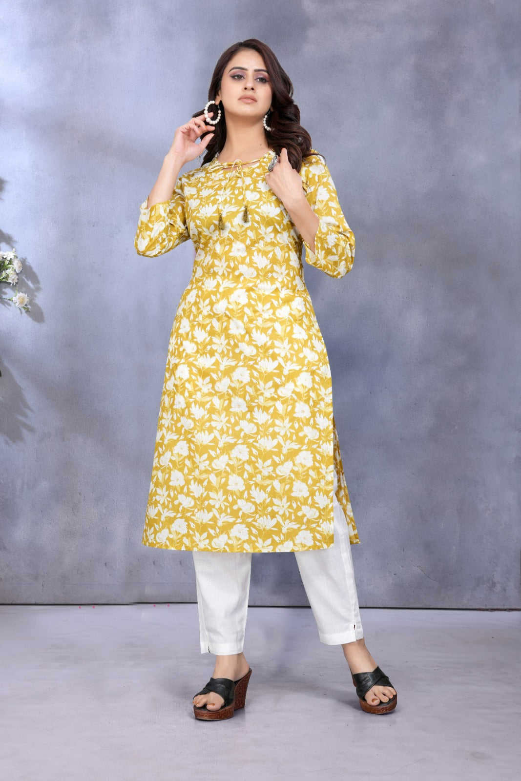 Women Premium Cotton floral Kurti