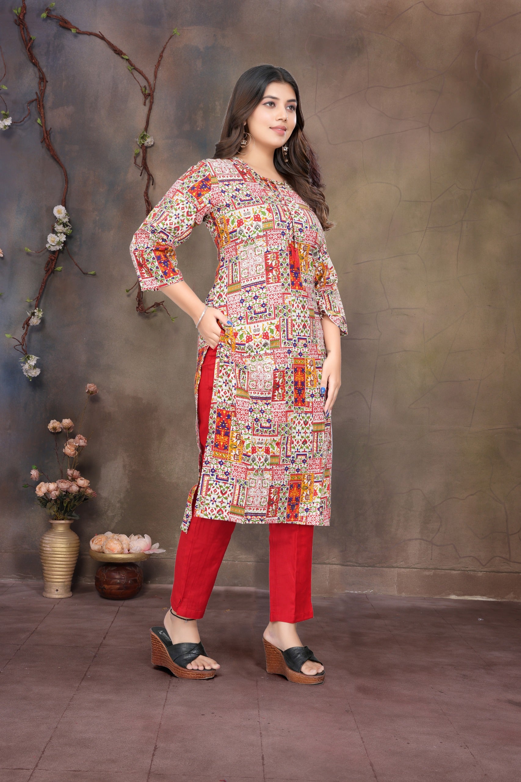 Women Premium Rayon printed kurti