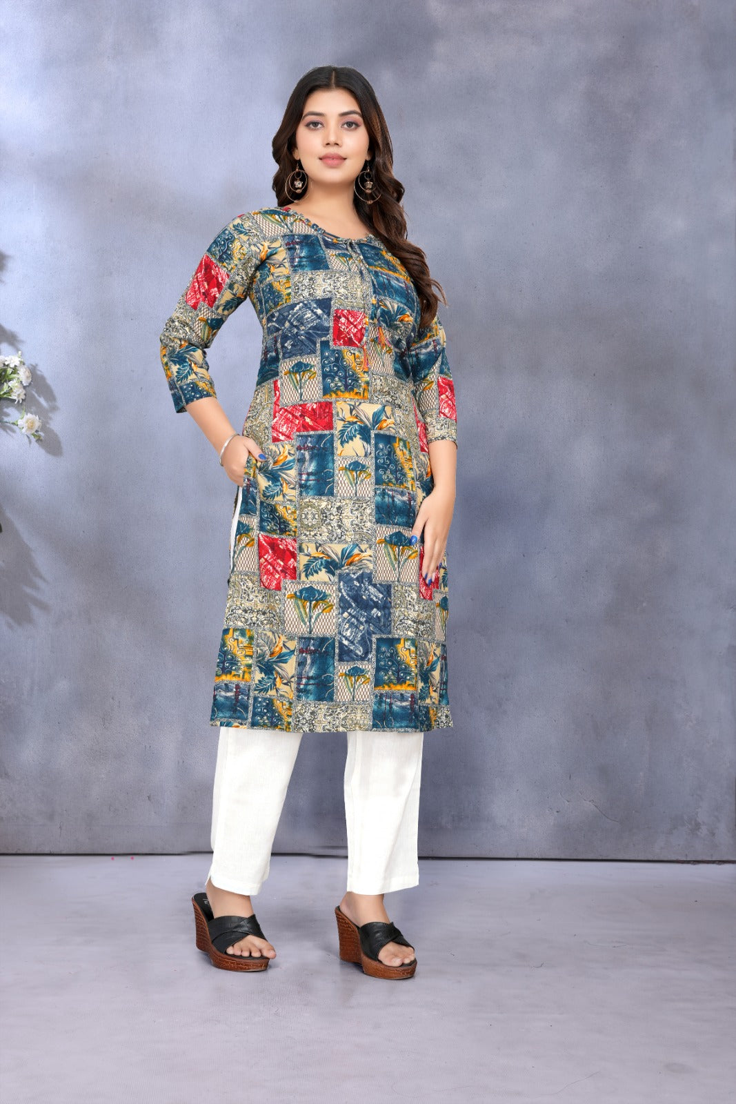 Women Premium Rayon Printed Kurti