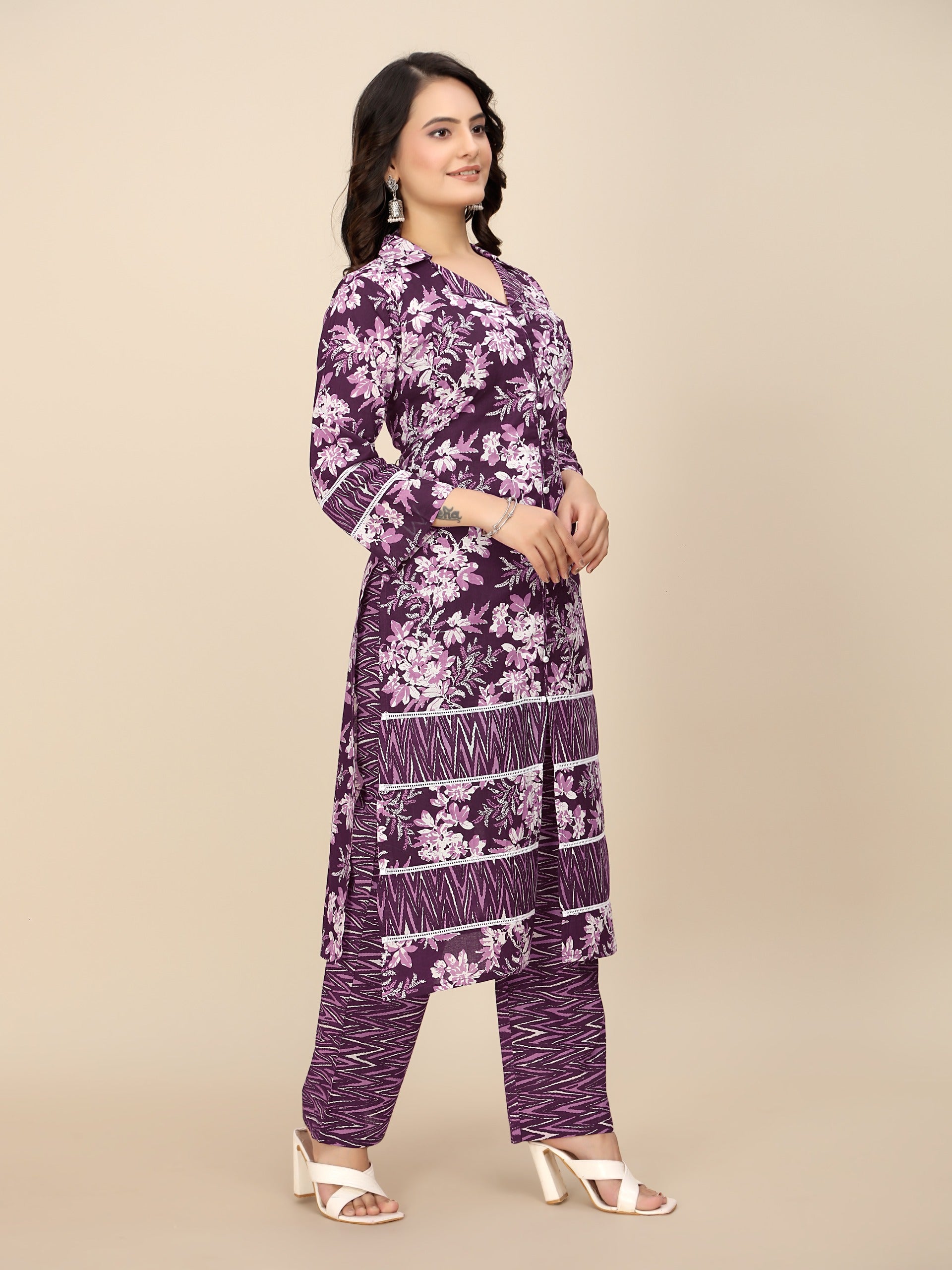 Women Premium Cotton Kurti Pant Set