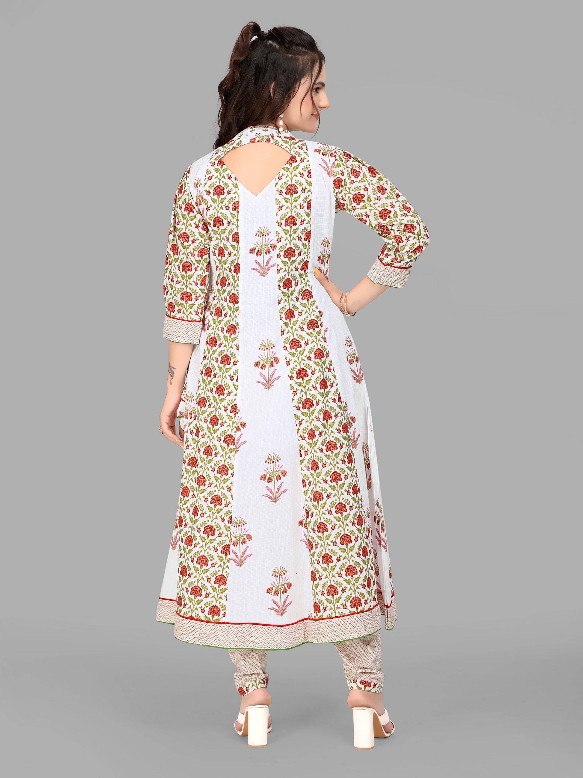 Women Premium Cotton Anarkali Style Set