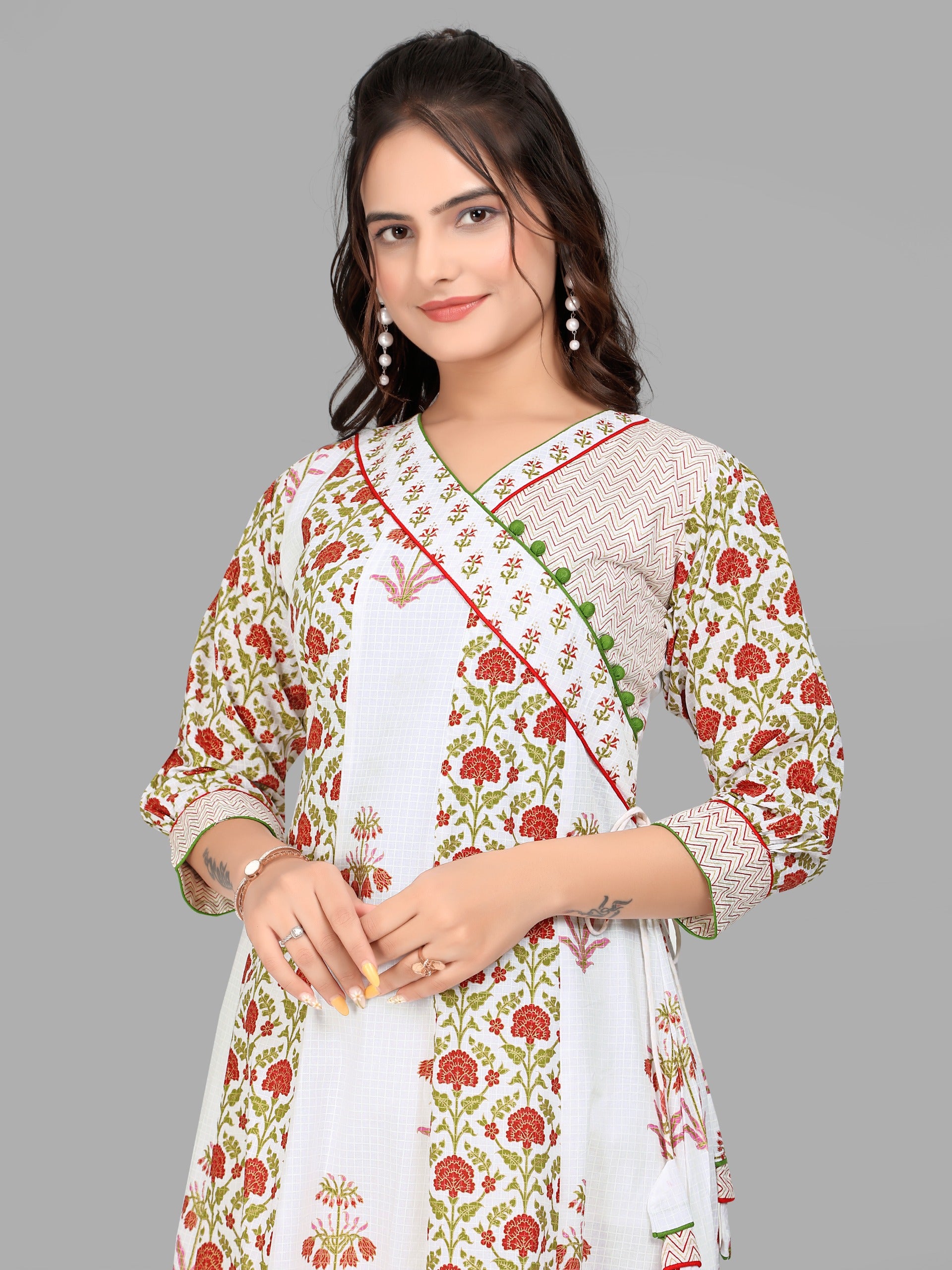 Women Premium Cotton Anarkali Style Set