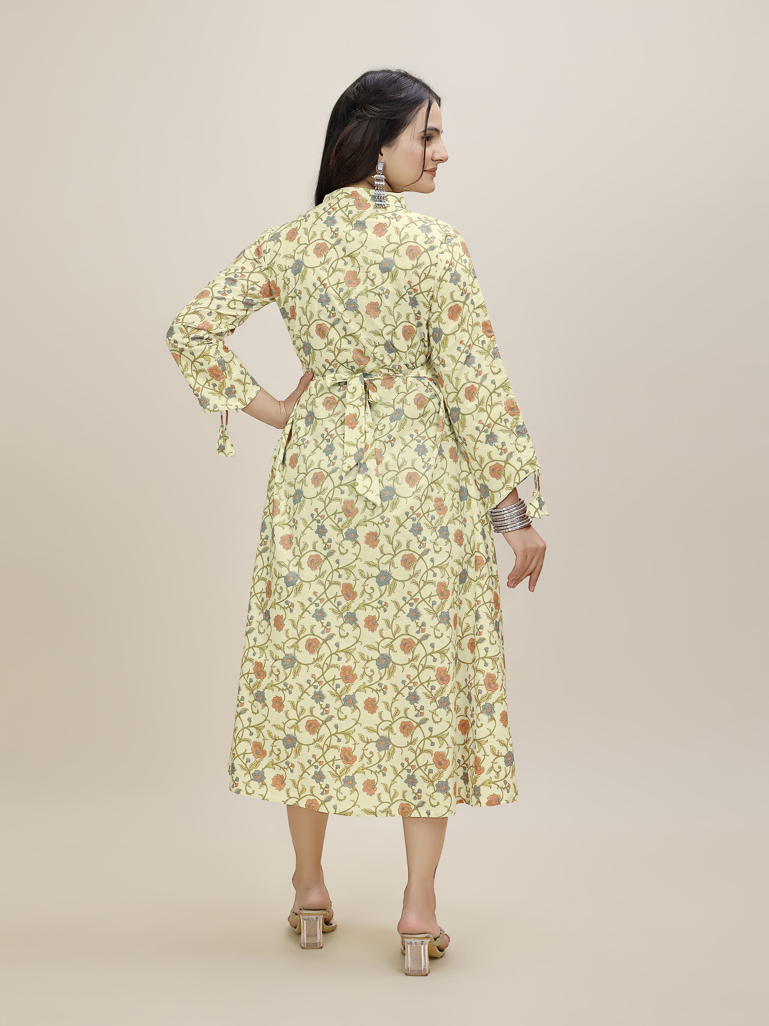 Women premium Cotton Midi Dress