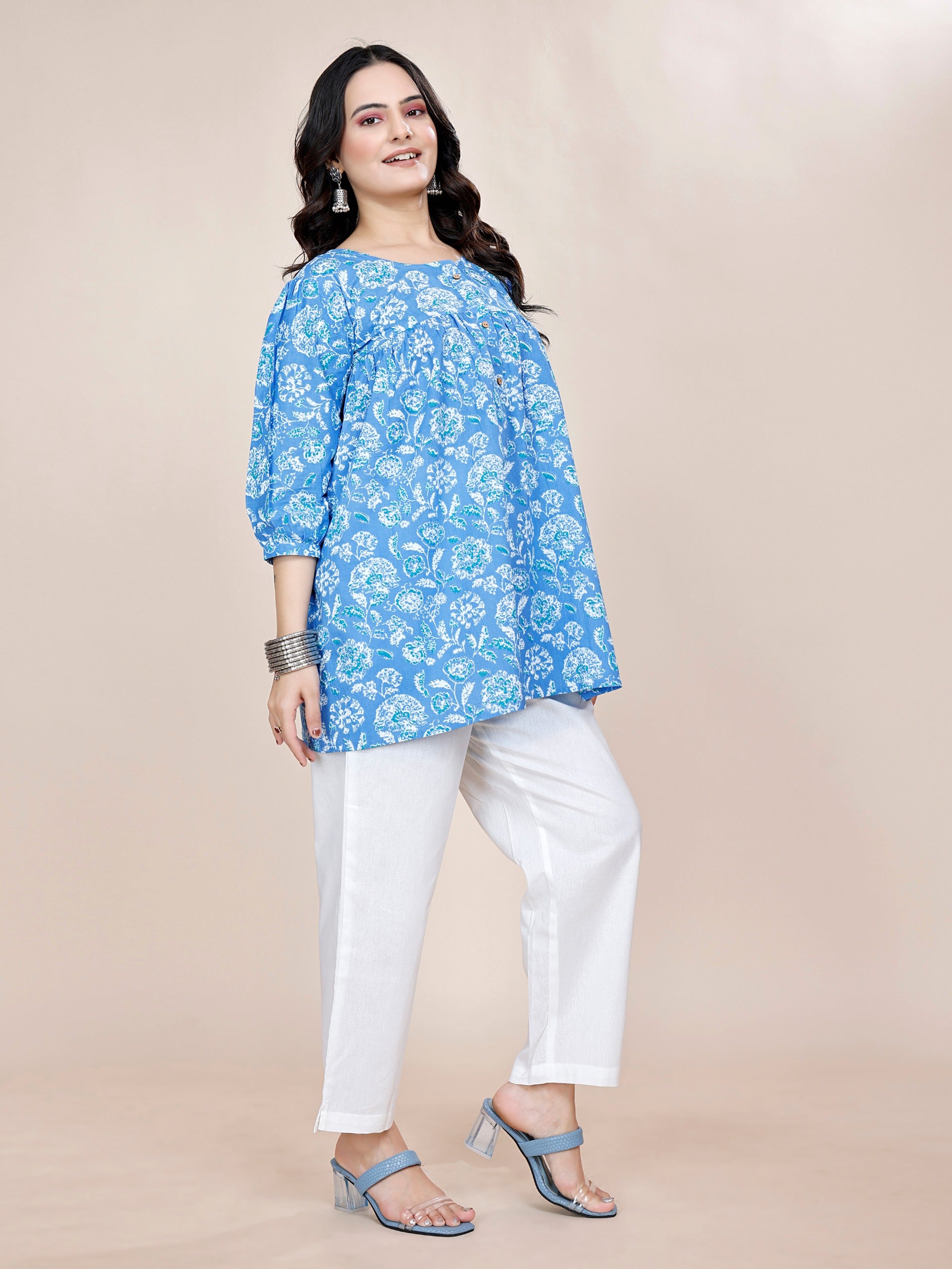 Women Premium Cotton Fancy Tunic Top